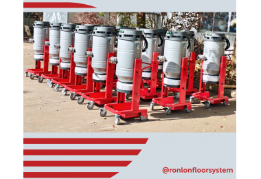 The first batch of 18 industrial vacuum cleaners is all set for loading